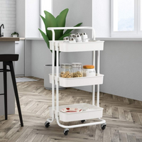 3-Tier Rolling Storage Organizer – Multi-Purpose Utility Trolley for Home & Office